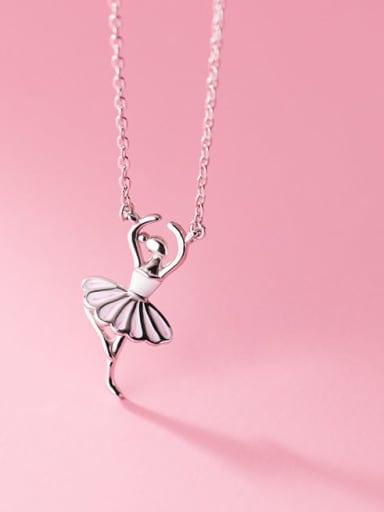 925 Sterling Silver  Cute Angel Pendant Necklace