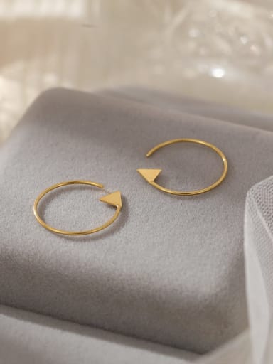 ES2451 gold 925 Sterling Silver Geometric Minimalist Hoop Earring
