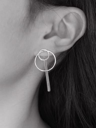 925 Sterling Silver Variable Geometric Minimalist Drop Earring