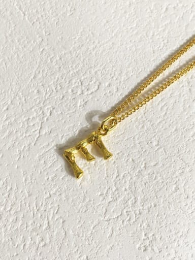 Copper Letter Minimalist Initials Necklace