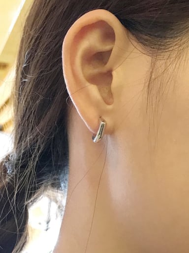 925 Sterling Silver Minimalist  Geometric Stud Earring