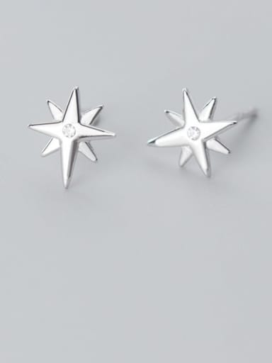 925 Sterling Silver Star Cute Stud Earring
