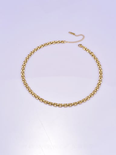 Titanium Steel Wheatear Chain Minimalist Necklace