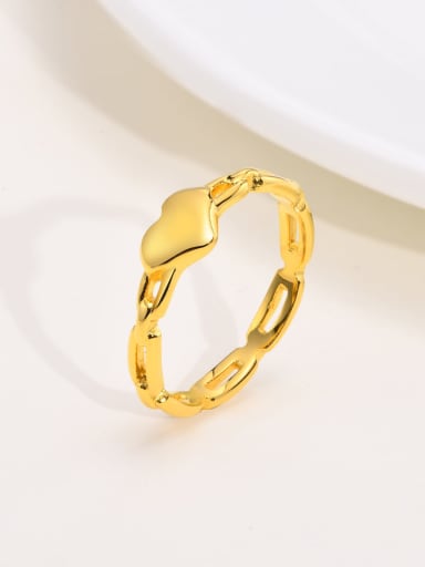 Titanium Steel Heart Minimalist Band Ring