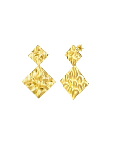 Brass Geometric Minimalist Drop Earring