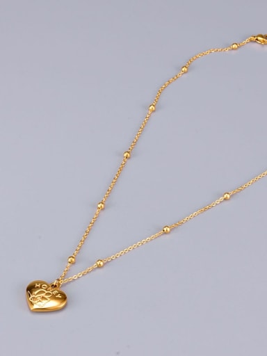 Titanium hollow Heart Minimalist pendant Necklace