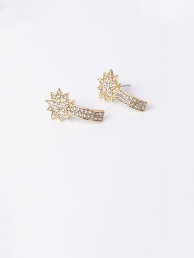 Alloy With Gold Plated Trendy Flower Drop Earrings