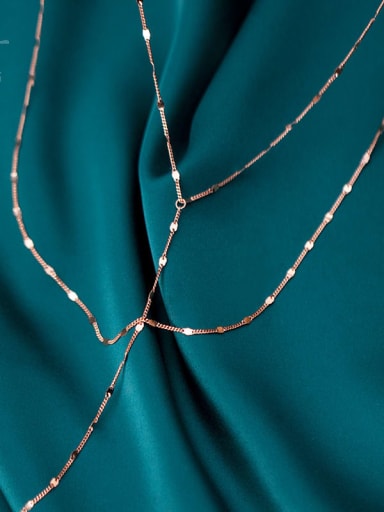 925 sterling silver line tassel minimalist Lariat Necklace