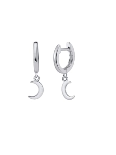 925 Sterling Silver Moon Minimalist Huggie Earring