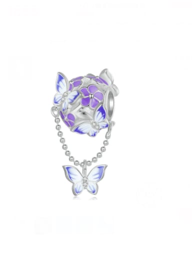925 Sterling Silver Enamel Butterfly Trend Beads