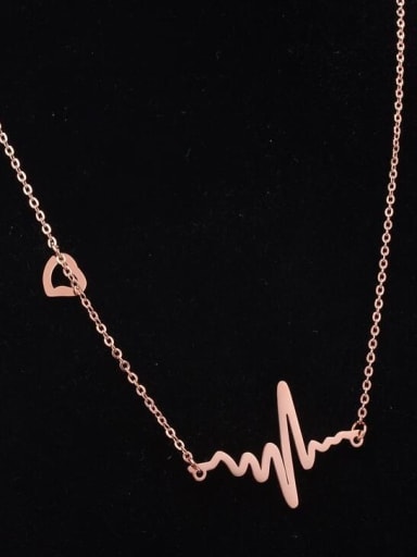 Titanium Heart Minimalist Pendant Necklace