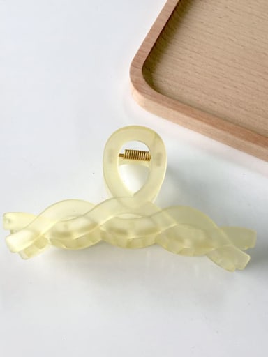 Jelly yellow 11.5cm Alloy Cellulose Acetate Minimalist Geometric Jaw Hair Claw