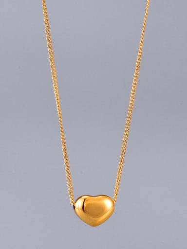 Titanium snooth Heart Minimalist pendant Necklace