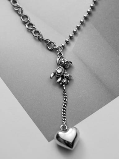 925 Sterling Silver Tassel Vintage Lariat Necklace