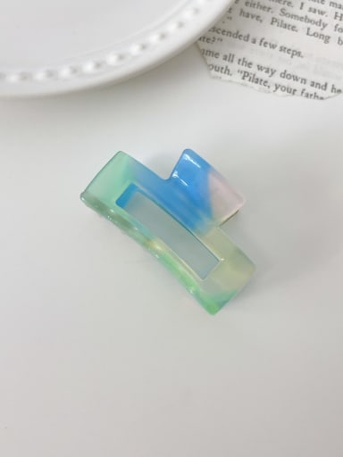 Turquoise 4.5cm Cellulose Acetate Minimalist Geometric Alloy Jaw Hair Claw