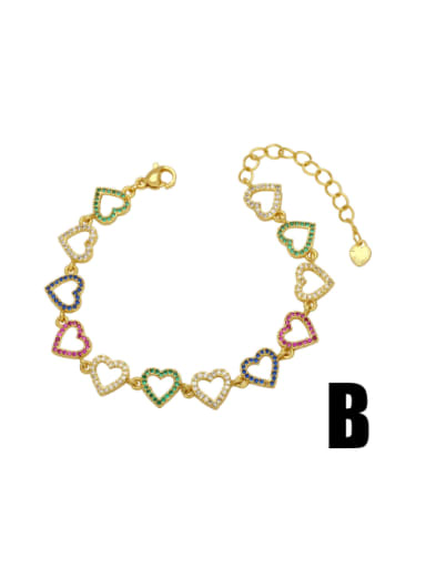 B Brass Cubic Zirconia Star Vintage Bracelet