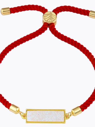 Red rope Geometric Minimalist Adjustable Bracelet