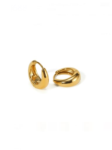 GE891 Steel Earrings Gold Stainless steel Geometric Minimalist Huggie Earring