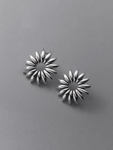 925 Sterling Silver Flower Vintage Stud Earring