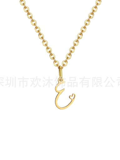 E Stainless steel 26 Letter Minimalist Necklace