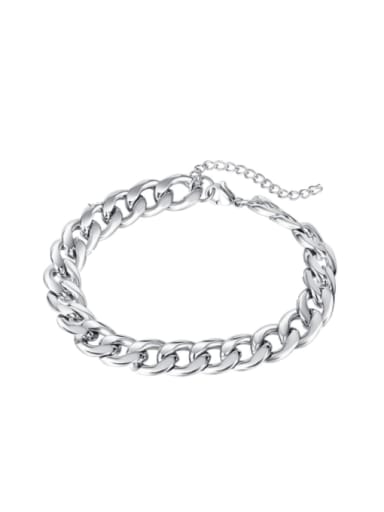 Titanium Steel Hollow Geometric  Chain Hip Hop Link Bracelet