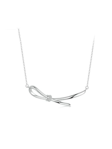 925 Sterling Silver Bowknot Minimalist Necklace