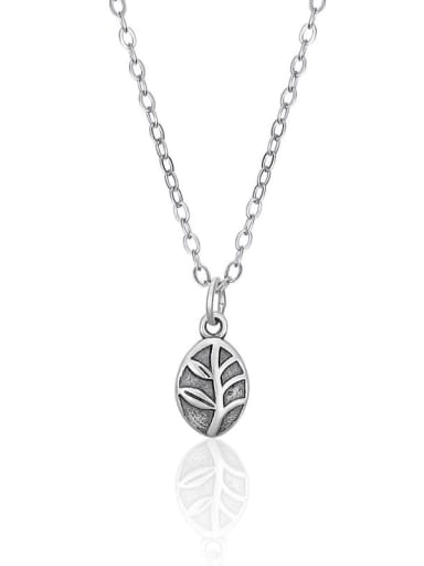925 Sterling Silver Leaf Vintage Necklace