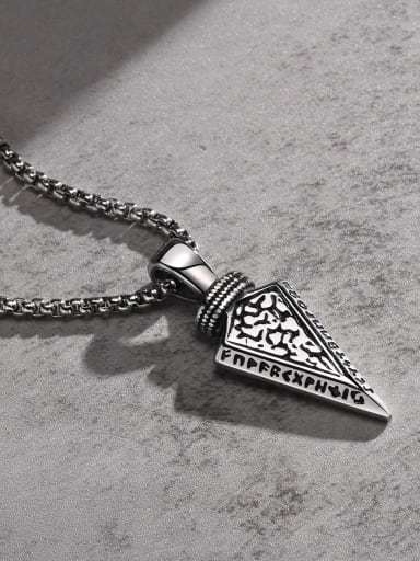 custom Stainless steel Triangle Hip Hop Necklace
