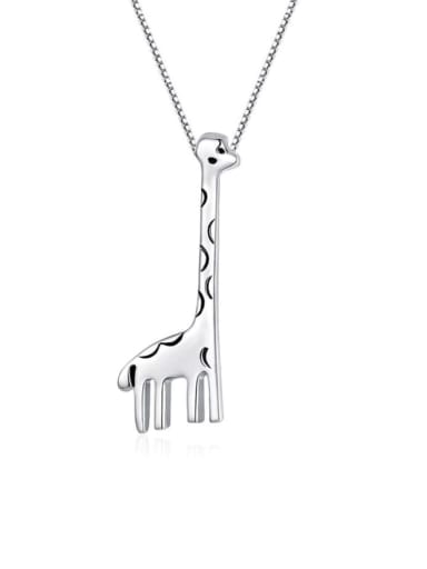 925 Sterling Silver Minimalist Deer  Necklace
