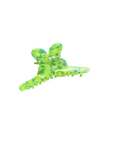 Green 10.6cm Cellulose Acetate Cute Rabbit Alloy Jaw Hair Claw