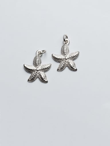 925 Sterling Silver With Black Gun Plated Cute Sea Star Pendant  DIY Jewelry Accessories