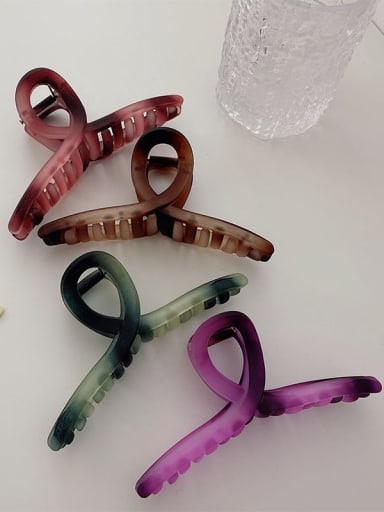 Cellulose Acetate Trend Geometric Multi Color Jaw Hair Claw