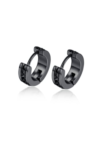Stainless steel Cubic Zirconia Geometric Minimalist Huggie Earring