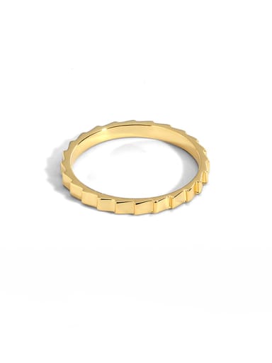 Brass Smooth  Geometric Vintage Band Ring