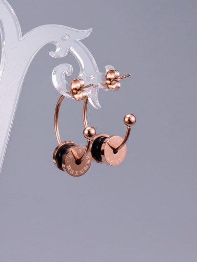 Titanium Round Minimalist Hook Earring
