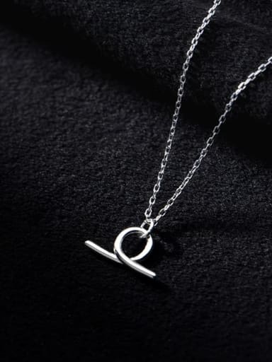925 Sterling Silver Smooth knot Minimalist Necklace
