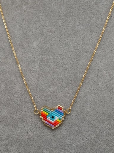 Stainless steel Multi Color Miyuki beads Geometric Bohemia Necklace