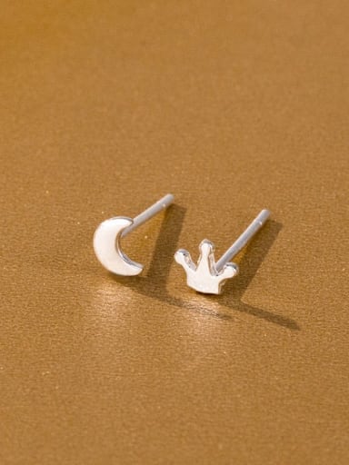 925 Sterling Silver Heart Cute Stud Earring
