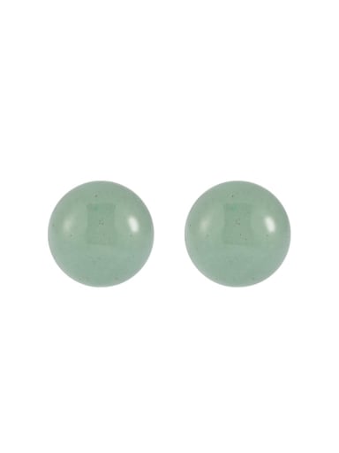 Green agate style 925 Sterling Silver Carnelian Geometric Minimalist Stud Earring