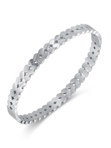 1026 Steel Bracelet Titanium Steel Geometric Minimalist Band Bangle