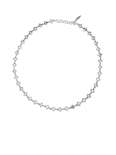 925 Sterling Silver Cross Vintage Necklace