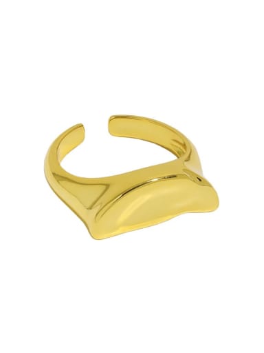 18K gold [No. 13 adjustable] 925 Sterling Silver Smotth Geometric Minimalist Band Ring