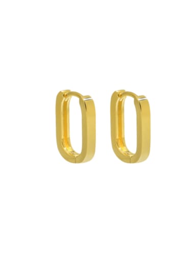 18K Gold 925 Sterling Silver Geometric Minimalist Huggie Earring
