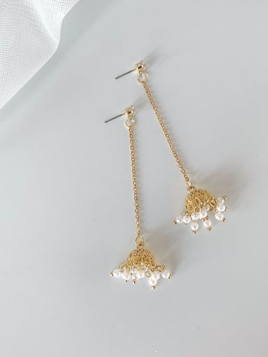 Alloy With Imitation Gold Plated Vintage Irregular Drop Earrings