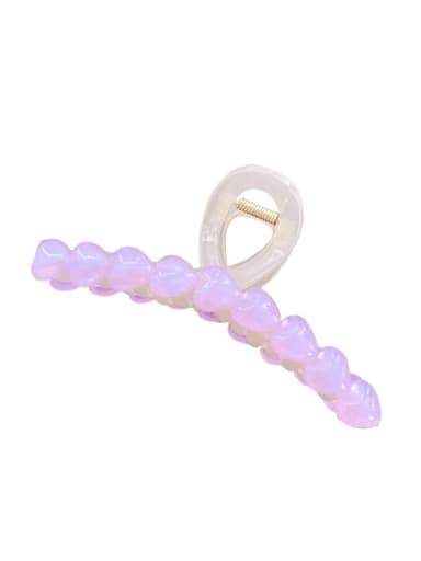 custom Trend Heart Resin Multi Color Jaw Hair Claw