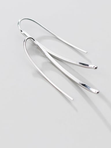 925 Sterling Silver Irregular Minimalist Threader Earring