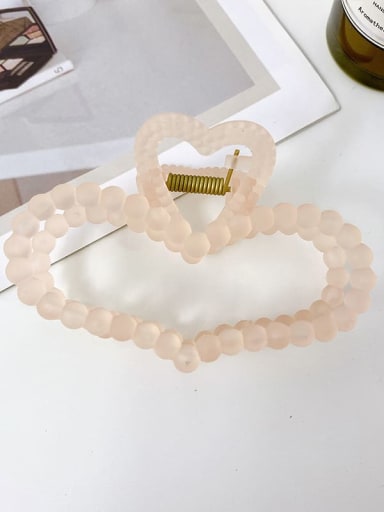 Coffee Alloy Resin Trend Heart  Jaw Hair Claw