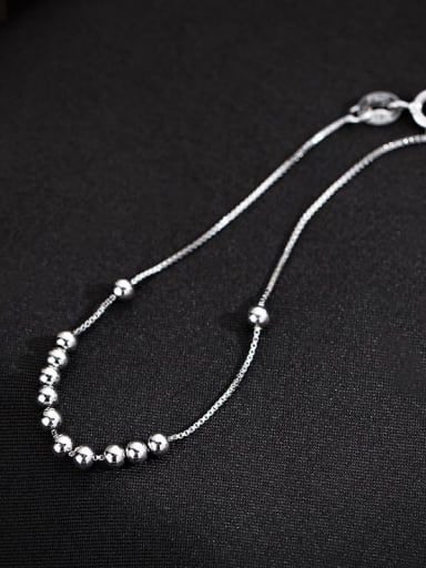 925 Sterling Silver Bead Geometric Minimalist Link Bracelet