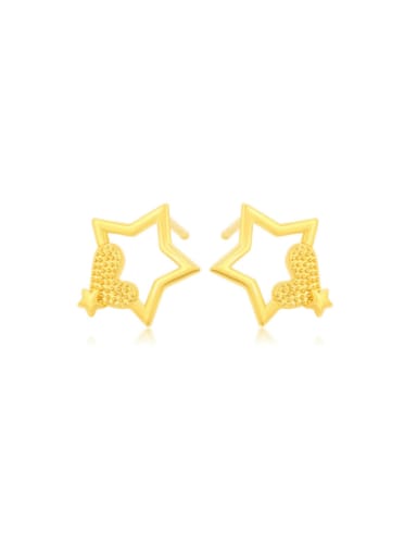 Alloy Pentagram Minimalist Stud Earring