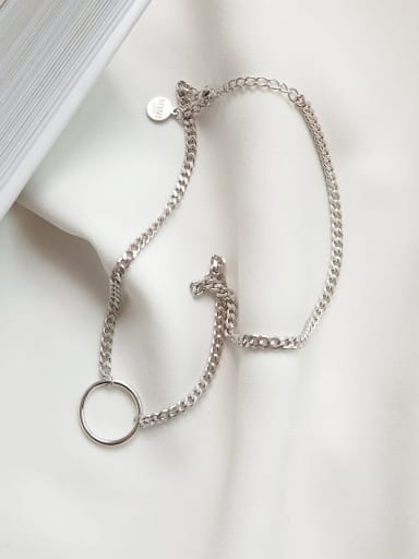 925 Sterling Silver Round Minimalist Choker Chain  Choker Necklace